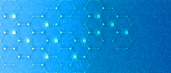  business internet cyber security connection concept 