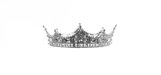 king crown with diamonds isolated on white background
