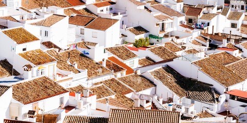 View of the town of Olvera from the top of the hill. Olvera, Cádiz, Andalucia, Spain, Europe © MRMPhoto