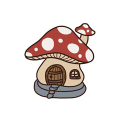 Mushroom house cartoon