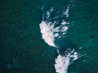 Puerto Rico deep blues ocean waves from aguadilla surfer beach