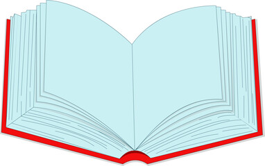 open book on white background