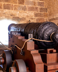 An old cannon in the fortress of Cartagena Murcia