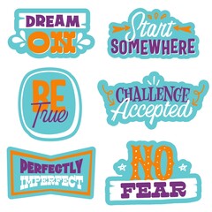 Hand drawn lettering motivation and inspiration quote. Vector illustration phrase. Concept handwritten motivation phrases.