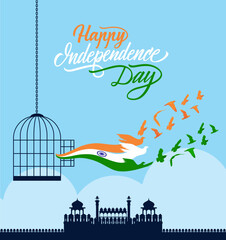 Happy Independence day india illustration