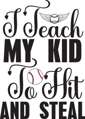 Baseball svg design cut files