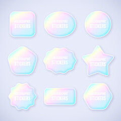 Holographic foil stickers set