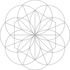 Geometric Shapes - Mandala Illustration Art
