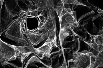 black and white abstract background. Abstract fractal black and white background