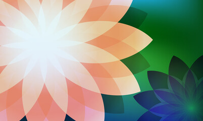 Obraz premium Floral background colors template wellness team card25