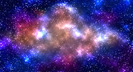 Fototapeta na wymiar nebulosa de estrellas en fondo cósmico