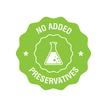 No added preservatives icon. Chemical artificial free food. No additives vector symbol logo