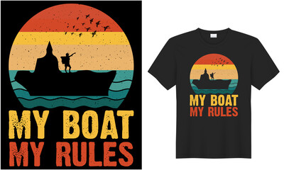 boating t shirt design 100% vector best Vector graphic for t shirt and other uses. print ready any productsship trendy stylish fashion t shirt vector design classic vintage templat
