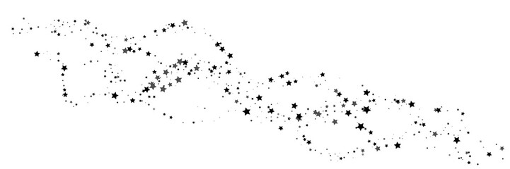 Shooting stars confetti. Black, white colors. Festive background. Abstract texture on a white background. Design element. Vector illustration, eps 10.