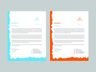 Obraz premium Style modern letterhead design template 06