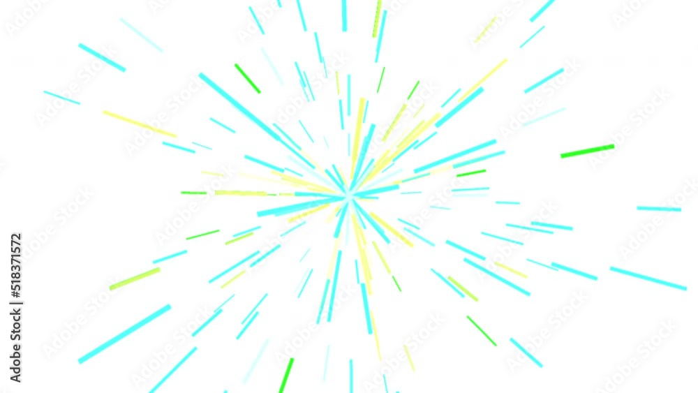 Wall mural abstract spinning rays around one central point. motion. abstract carousel of bright short segments 
