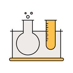 Laboratory medical tube scientific symbol icon