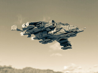 spaceship is exploring © DM7