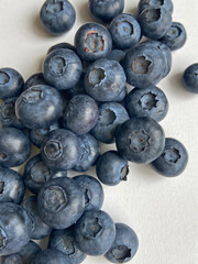 blueberries on a table