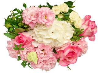 Bouquet of flowers isolated on a white background