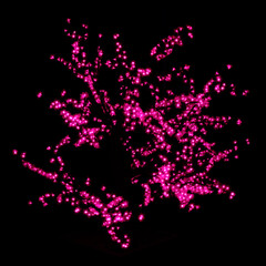 Neon pink bokeh lights explosion.