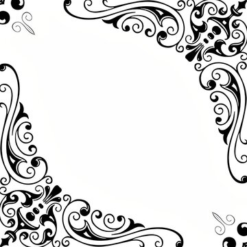 frame with swirls