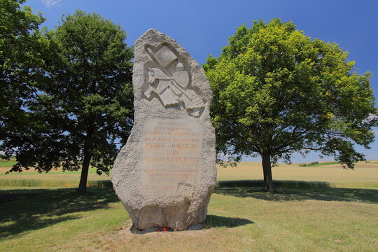 The monument of Battle on the Marchfeld between Dürnkrut and Jedenspeigen in the present-day Austrian state of Lower Austria
