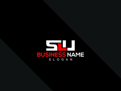 Premium SLU Logo Letter Vector Art, Colorful SL s l u Logo Icon With Creative Three Letter Flat Image Design For Company