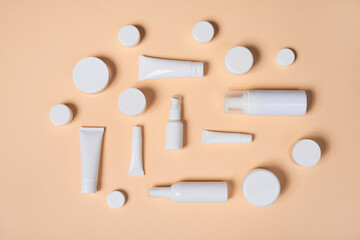 White Containers for Cream and Lotion

