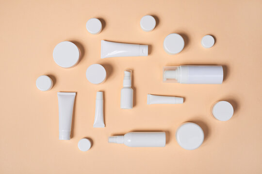 White Containers for Cream and Lotion

