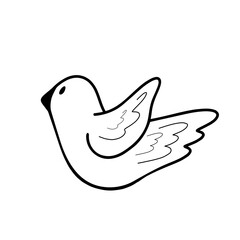 Pigeons icon. Icon related to wedding. Solid icon style, glyph. Simple design editable black on white 