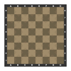 Wooden chessboard with a pattern. Vector