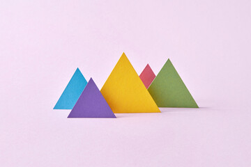 Colorful papercut triangulars