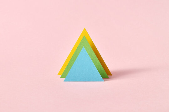 Triangles standing in line