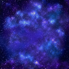 nebulosas azules sobre fondo cósmico