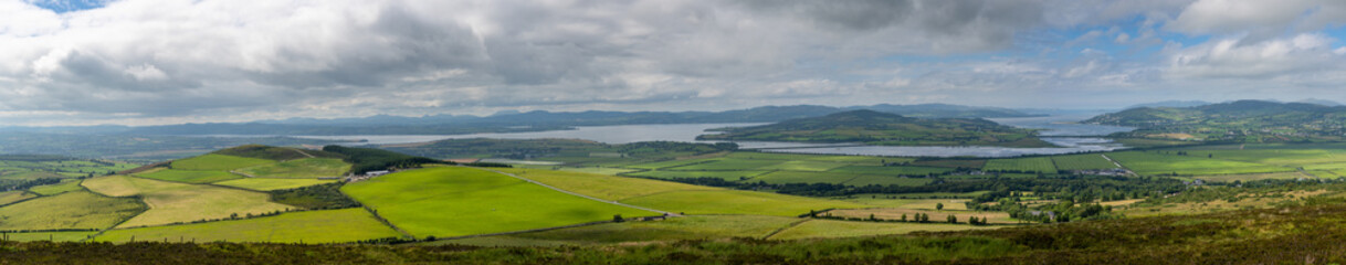 panorama landscape view of Lough Swilly in County Donegal in the north of Ireland