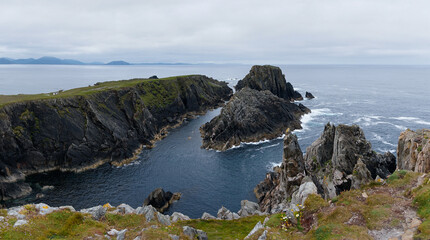 Fototapeta na wymiar panorama view of Malin Head and the northernmost point of Ireland