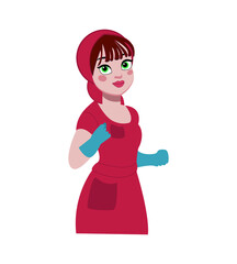 Portrait of a smiling cute random girl. Minimalistic stylized art style. Portraits of women. Vector flat illustration. Avatar for a social network. 