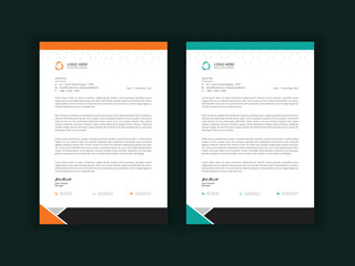 Two corporate letterhead template design for company identity 15