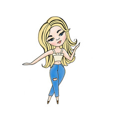 illustrations of yong girl 