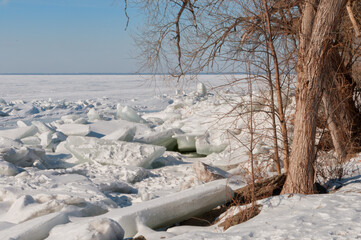 Ice Shoves On Lake Winnebago, Wisconsin