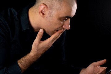 Man experiencing feelings of surprise