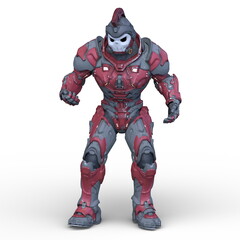 骸骨面のロボット