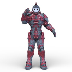 骸骨面のロボット