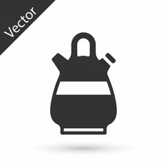 Obraz premium Grey Sangria pitcher icon isolated on white background. Traditional spanish drink. Vector