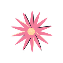 flat pink flower