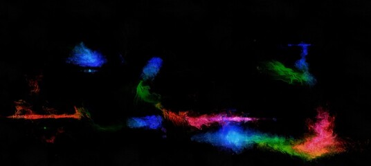 Abstract flowing digital fluid patterns in a painterly style - watercolor bright acrylic paint and ink styled cosmic space and bright abstract conceptual digital painting render