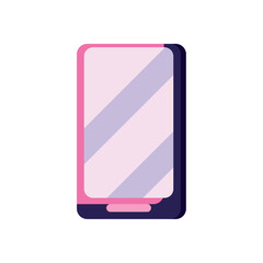 flat pink retrofuturistic smartphone