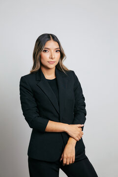 Woman dressed in a suit