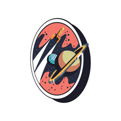 flat planets badge